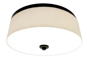 22" LED Fabric Drum Fixture, 2100 Lumens, 45W, CCT Selectable, 120V, Bronze Finish
