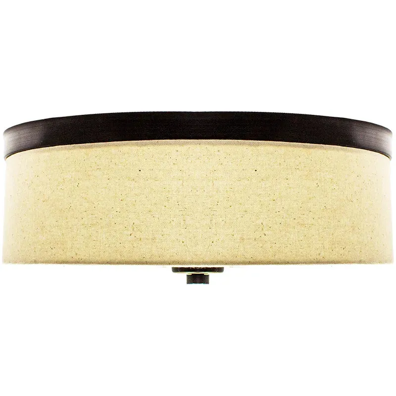 22" LED Fabric Drum Fixture, 2100 Lumens, 45W, CCT Selectable, 120V, Bronze Finish