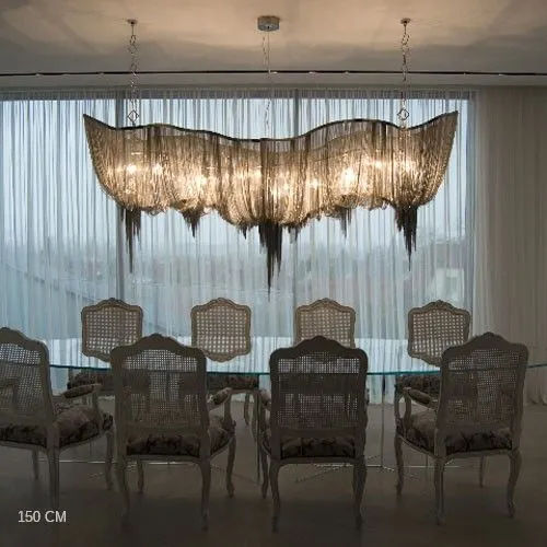 2.5 Metre Atlantis Chandelier From Terzani, nickel finish