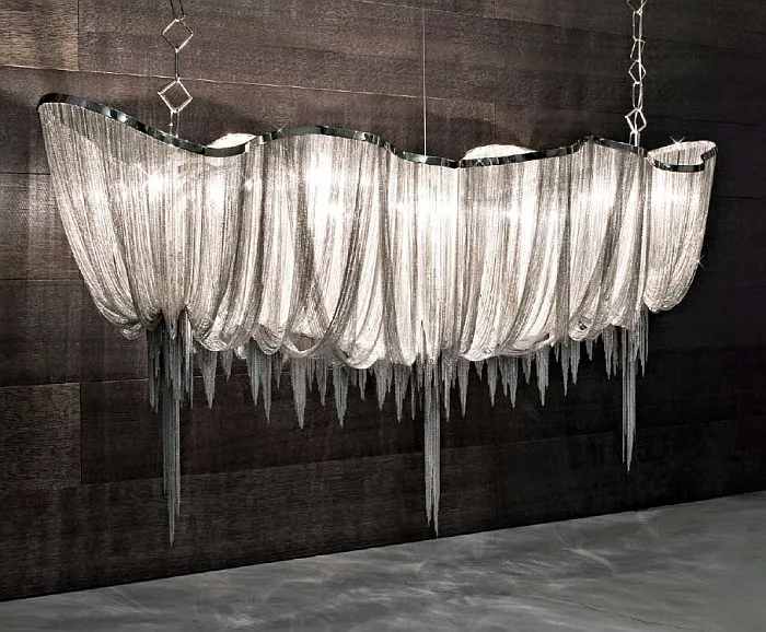2.5 Metre Atlantis Chandelier From Terzani, nickel finish