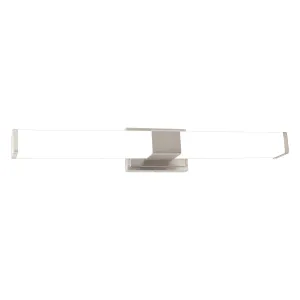 36" LED Multi-CCT Vanity Light with Cube PC Lens, 24W, 1680 Lumens, Brushed Nickel
