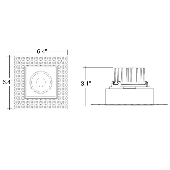 4" Multiple Trimless: Single Head, 1000 Lumens, 15W, 120V
