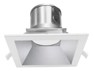6" LED SQUARE COMMERCIAL RECESSED LIGHT, 3200 LUMEN MAX, WATTAGE AND CCT SELECTABLE, 120-277V, HAZE OR WHITE
