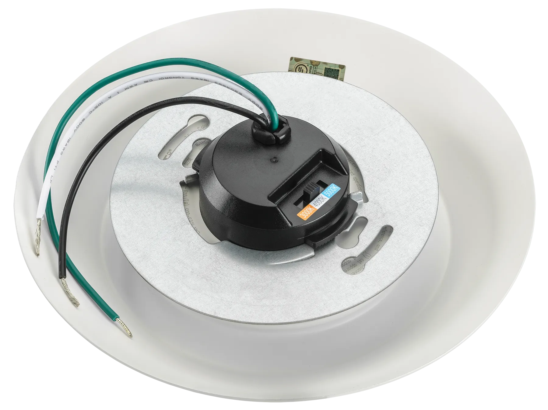 7.5 Inch Flush Mount Disk Light, 20W, 1500 Lumen, 120V, CCT Selectable, TwistFit Mounting System