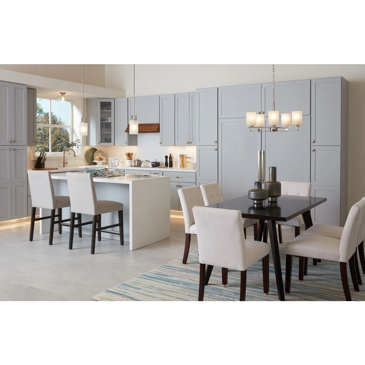 Adley Collection One-Light Clear Glass Flush Mount Light