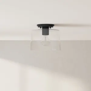 Adley Collection One-Light Clear Glass Flush Mount Light