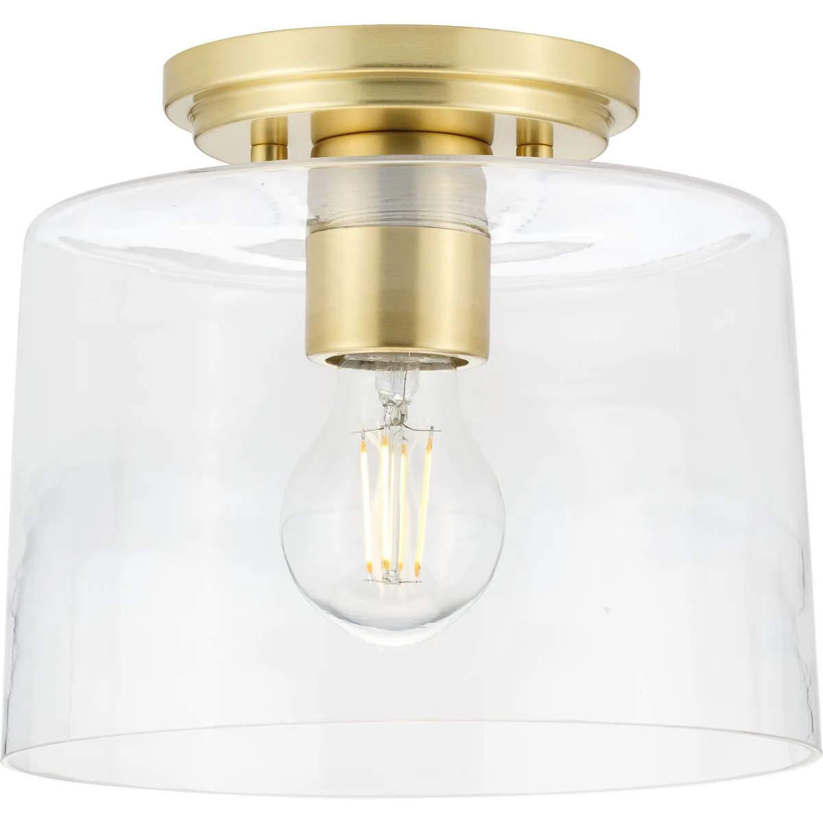 Adley Collection One-Light Clear Glass Flush Mount Light