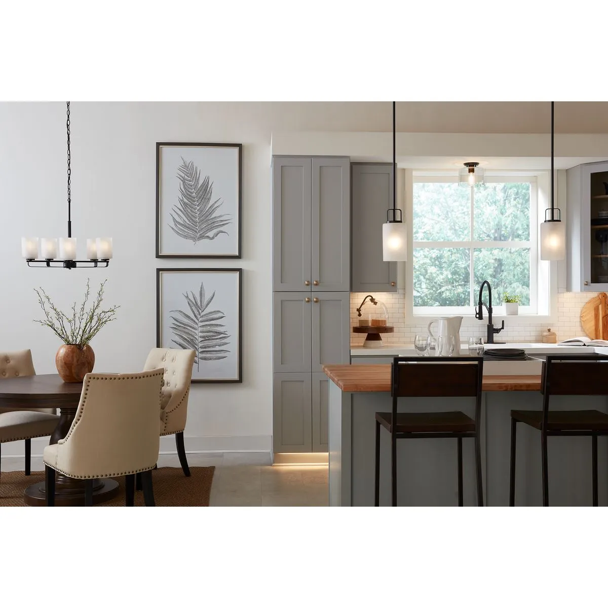 Adley Collection One-Light Clear Glass Flush Mount Light