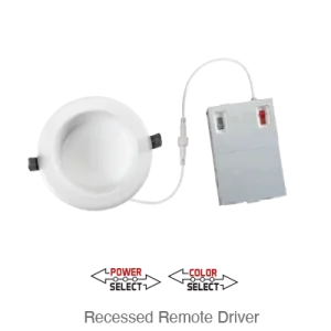 Advanta LED 8 Inch Recessed Downlight with Remote Driver, 2,010 Lumens, 23W, TRIAC Dimming, CCT Selectable: 2700K/3000K/3500K/4000K/5000K, 120V