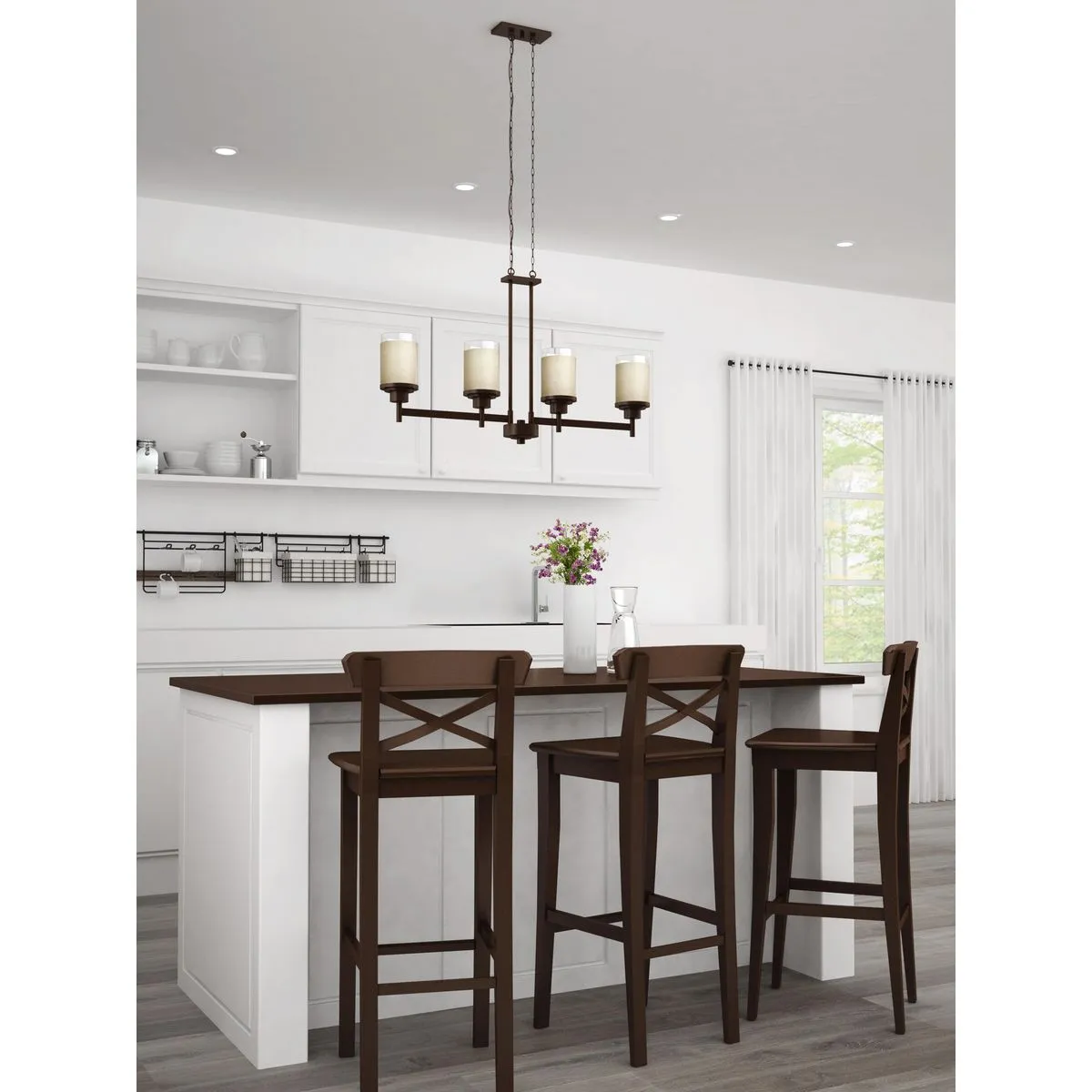 Alexa Collection Four-Light Linear Chandelier
