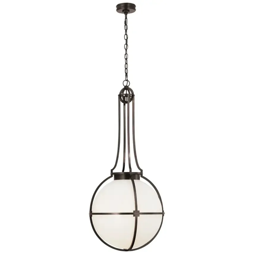 Archer Large Captured Globe Pendant - Bronze