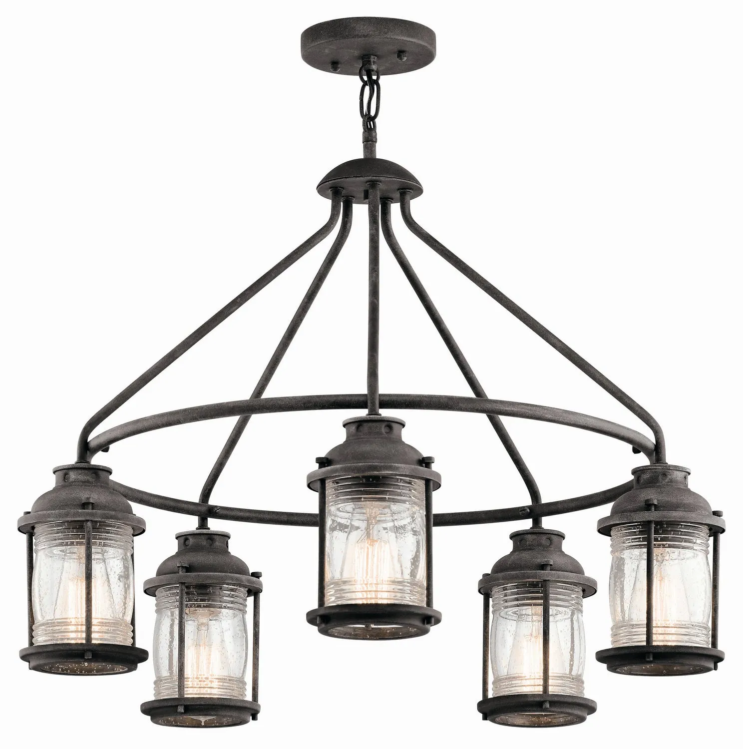 Ashland Bay Five Light Outdoor Chandelier