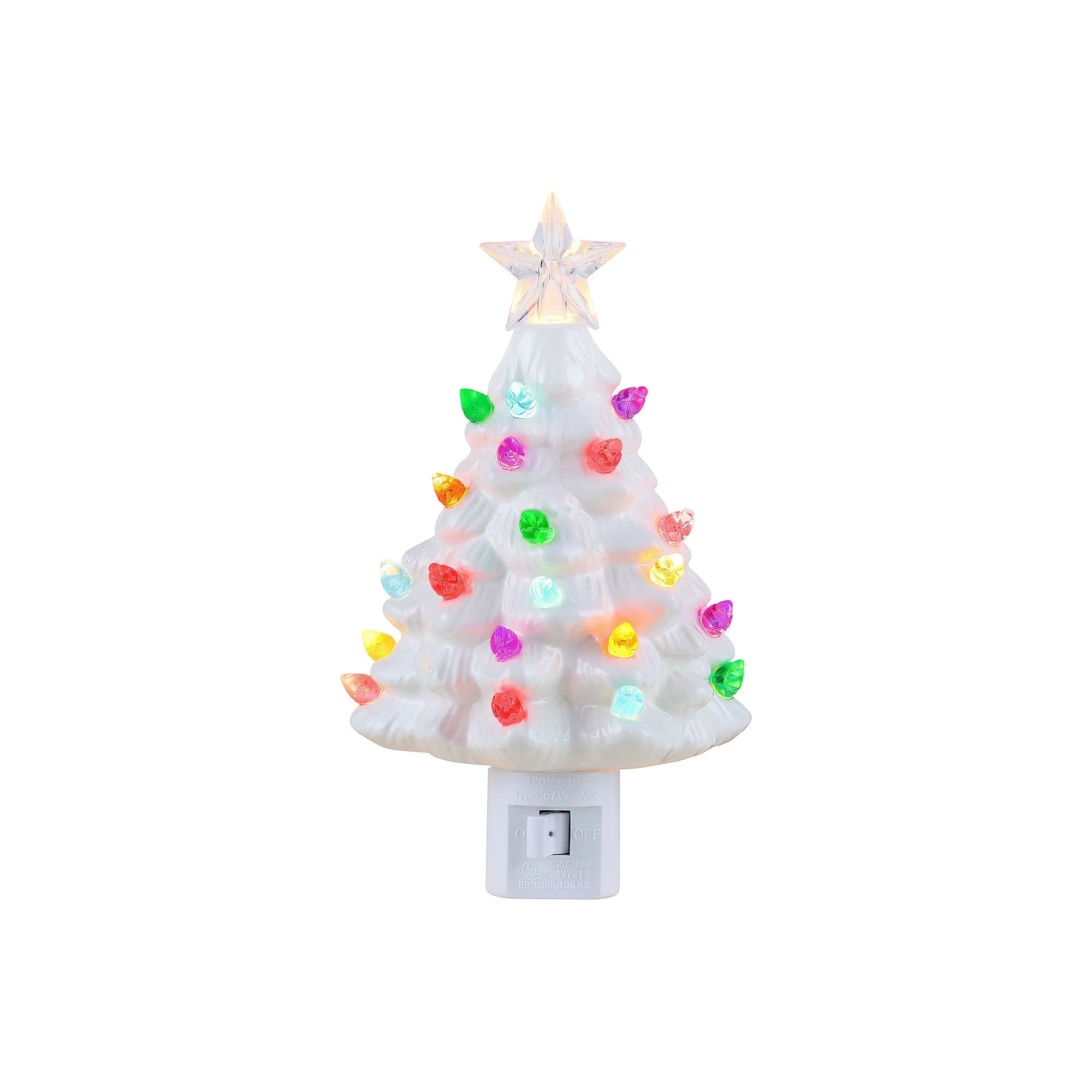 Asstd National Brand Nostalgic Christmas Tree Nightlight - WHITE ONE SIZE