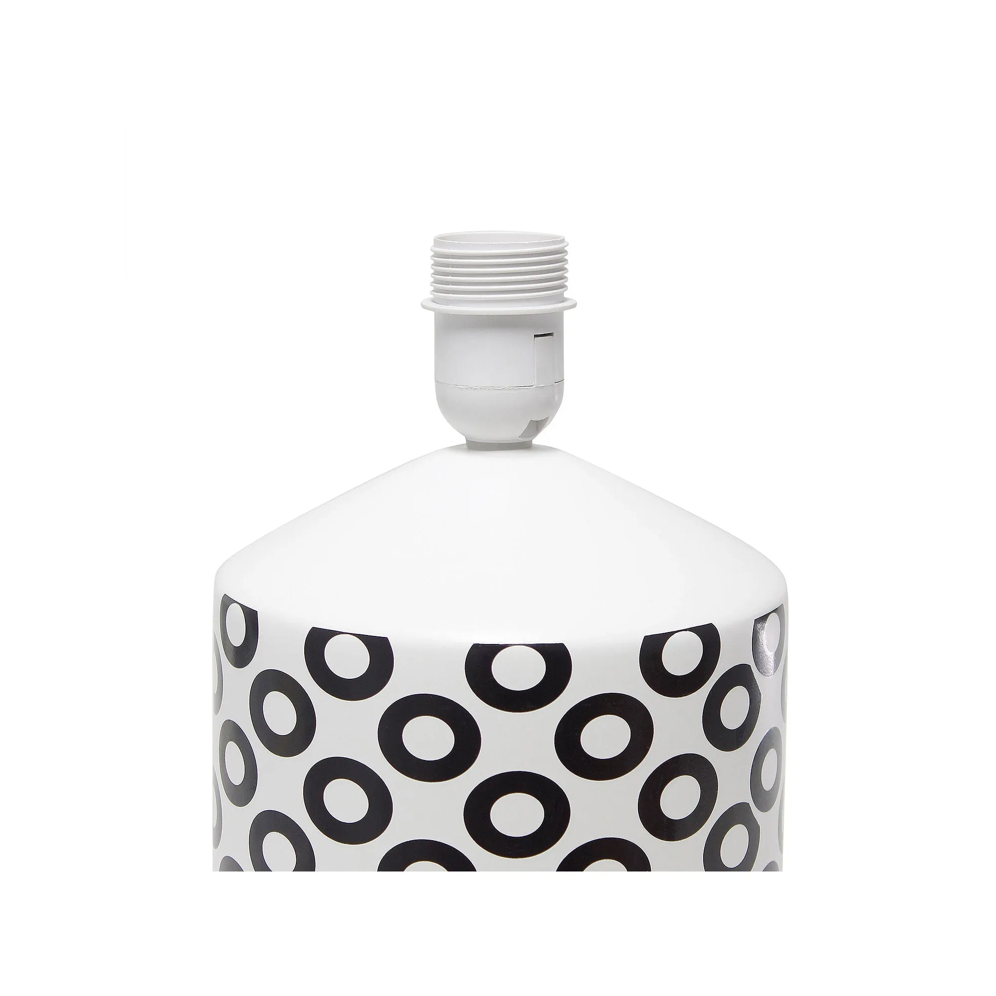 Asstd National Brand Simple Designs Fresh Prints Ceramic Table Lamp LT2077-COI - BLACK OVALS ONE SIZE