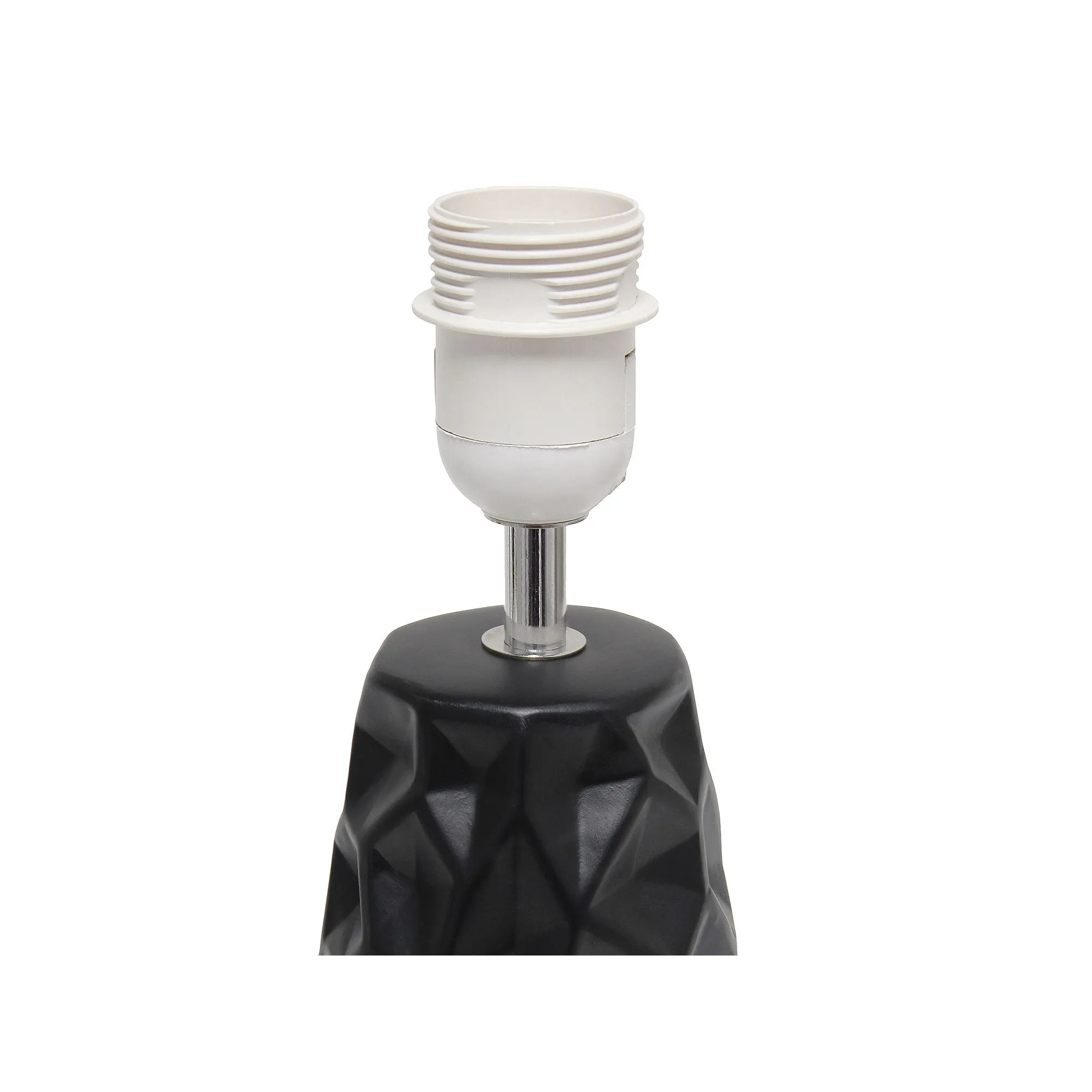 Asstd National Brand Simple Designs Sculpted Ceramic Table Lamp LT2083-BLK - BLACK ONE SIZE