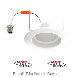 Aviva 5/6 Inch LED Down Light Retrofit, 1,260 Lumens, Wattage Selectable 8W/10W/14W, 120V, CCT Selectable: 2700K/3000K/3500K/4000K/5000K