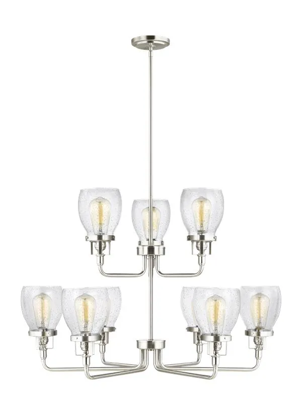 Belton Collection - Nine Light Up Chandelier | Finish: Brushed Nickel - 3214509-962