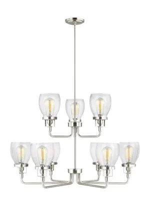 Belton Collection - Nine Light Up Chandelier | Finish: Brushed Nickel - 3214509-962