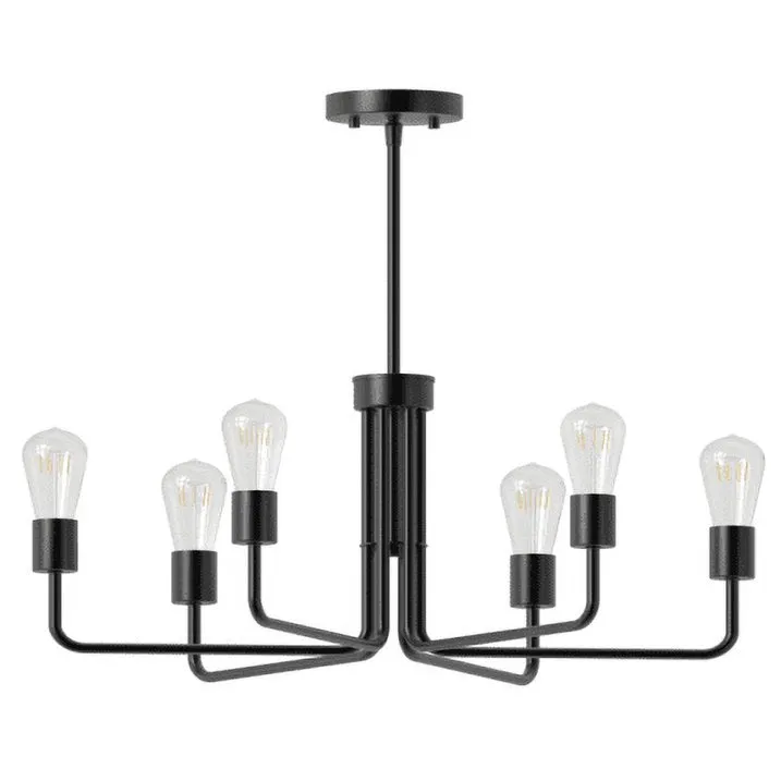 Better Homes & Gardens BHF379562030312 6 Lights Chandelier - Bulb Not Included, Matte Black
