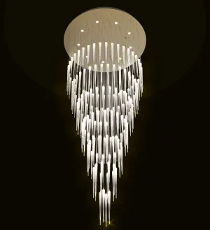 Breathtaking 3 Metre Stairwell Murano Glass Chandelier By Beby