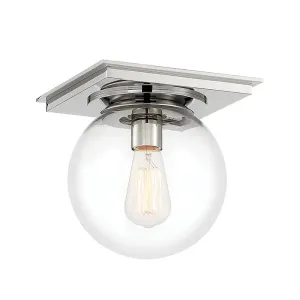 Bubble 1 Light Flush Mount - Polished Nickel
