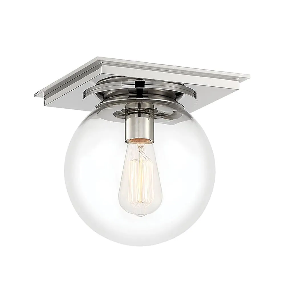 Bubble 1 Light Flush Mount - Polished Nickel