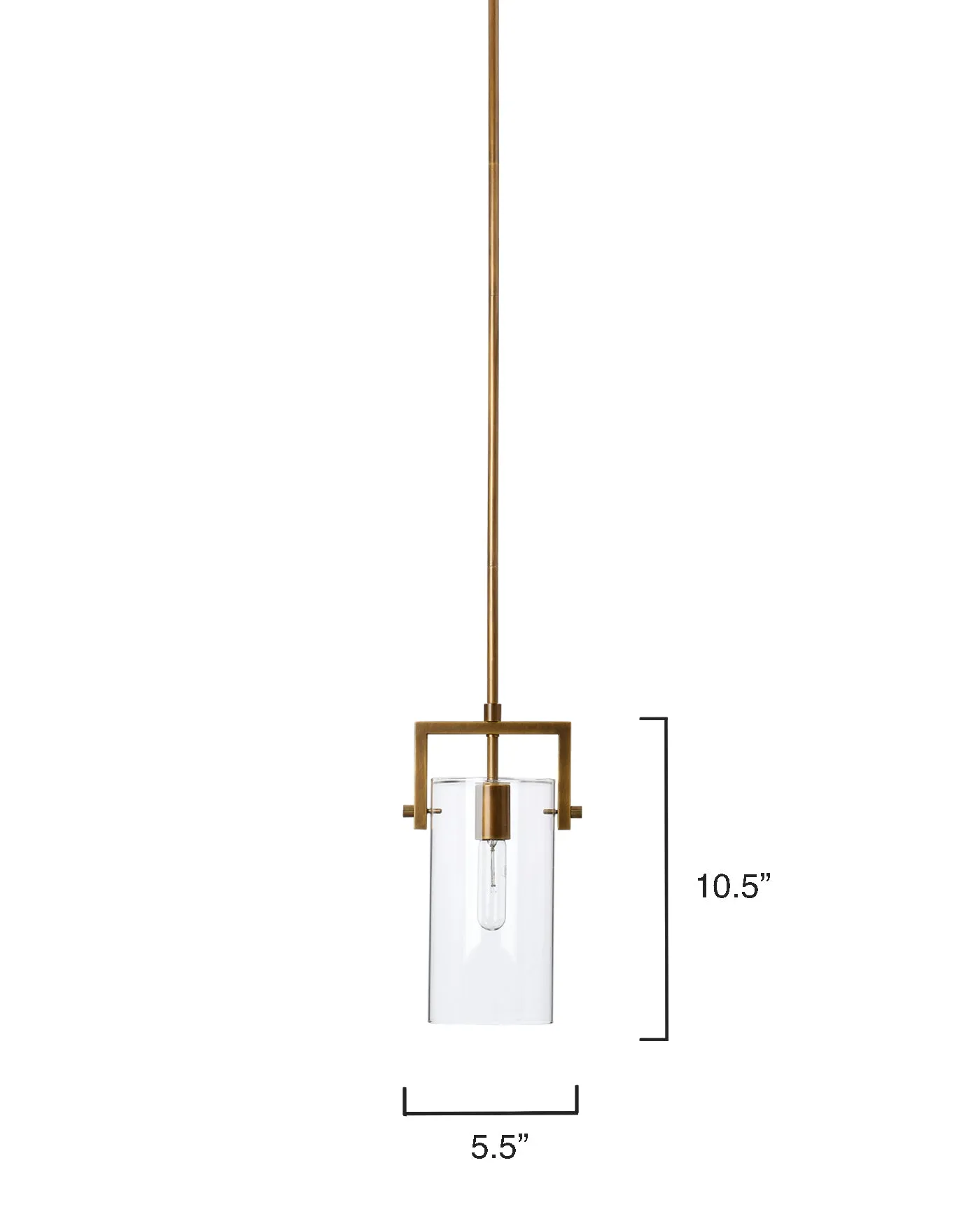 Cambrai Brass & Glass Pendant