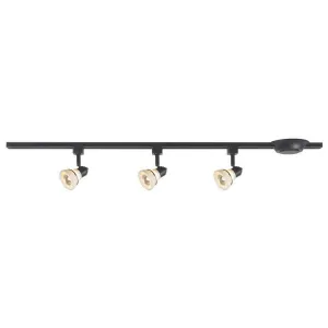 CE 38646 Three Light Linear Line Voltage Track Kit in Black Finish