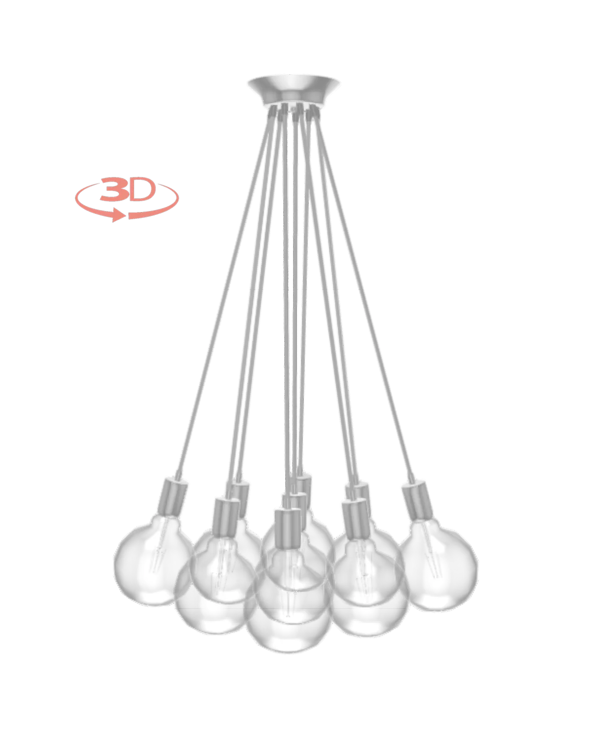 Cluster Chandelier - Even: Design Your Own 9 Pendant