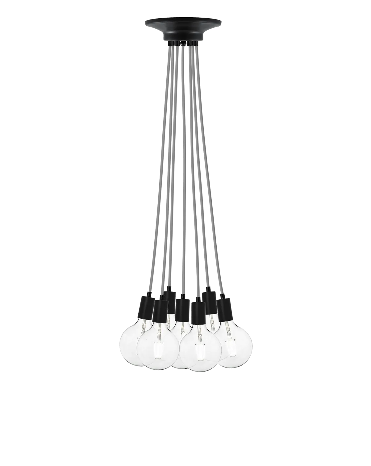 Cluster Chandelier - Even: Grey and Black