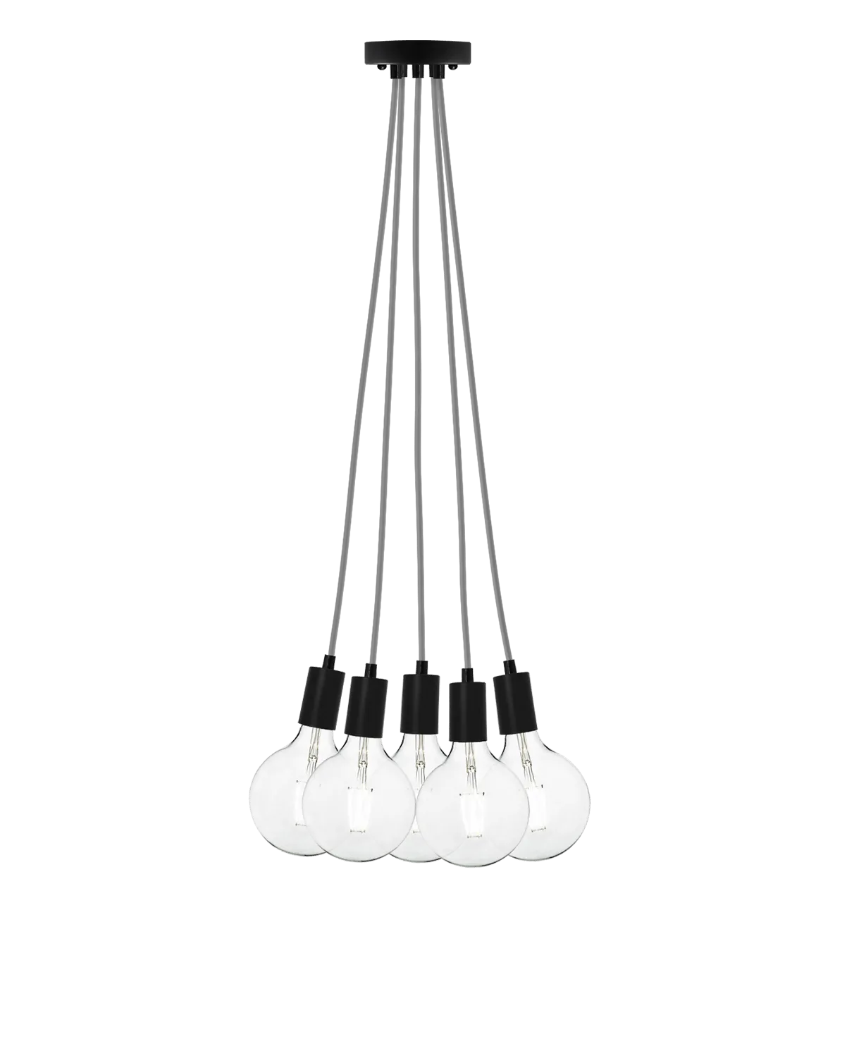 Cluster Chandelier - Even: Grey and Black