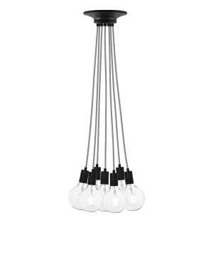 Cluster Chandelier - Even: Grey and Black