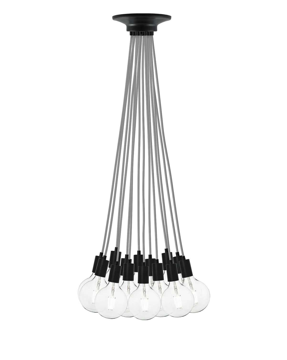 Cluster Chandelier - Even: Grey and Black