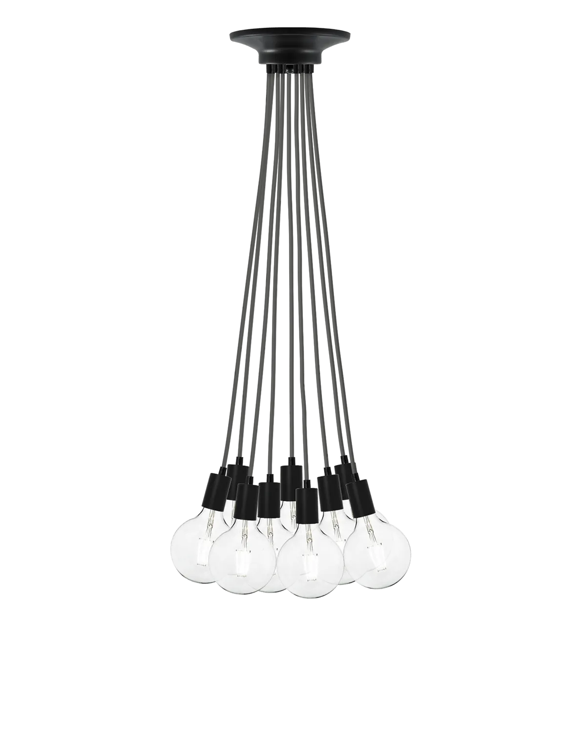 Cluster Chandelier - Even: Grey and Black