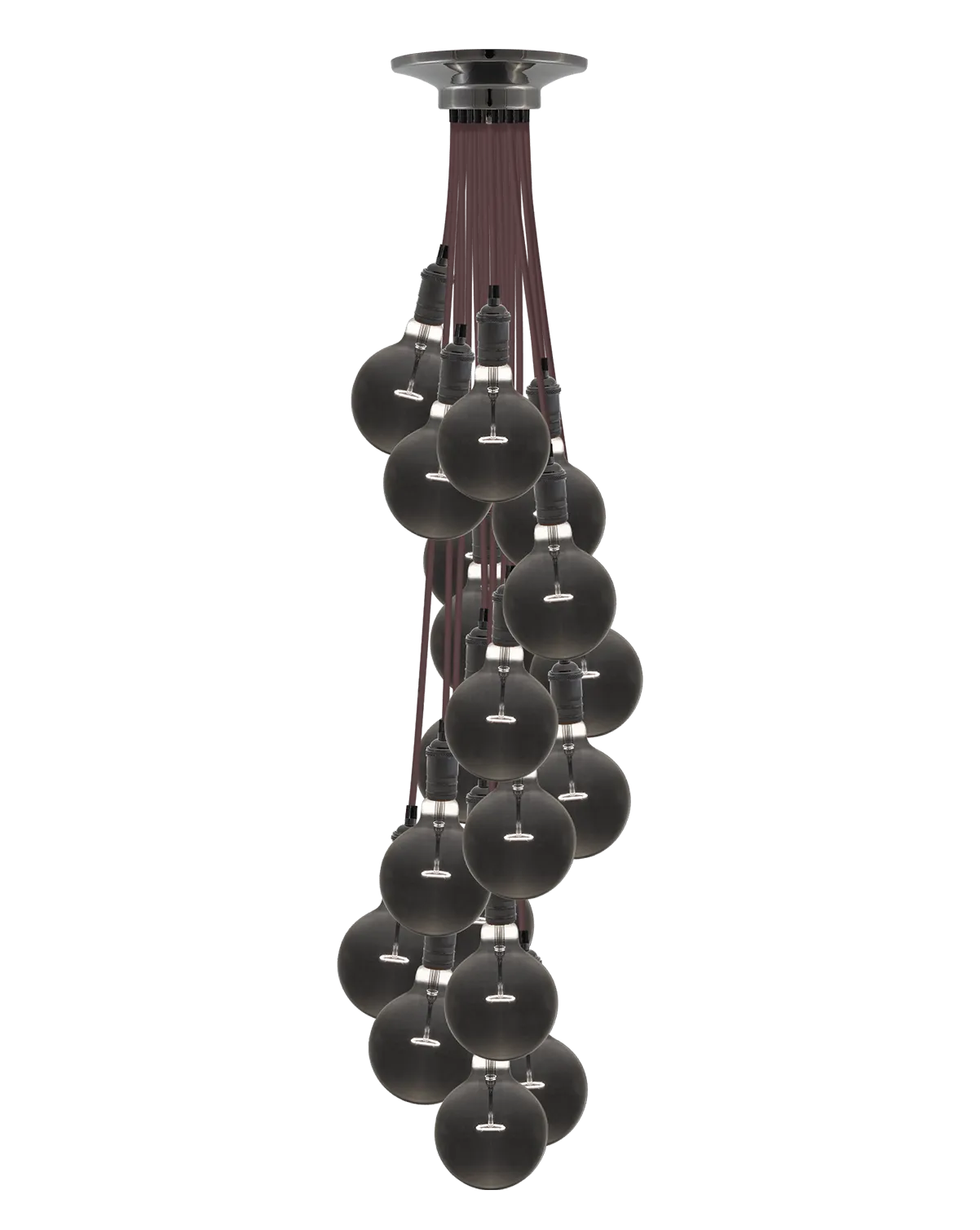 Cluster Chandelier - Staggered: Taupe and Smoke