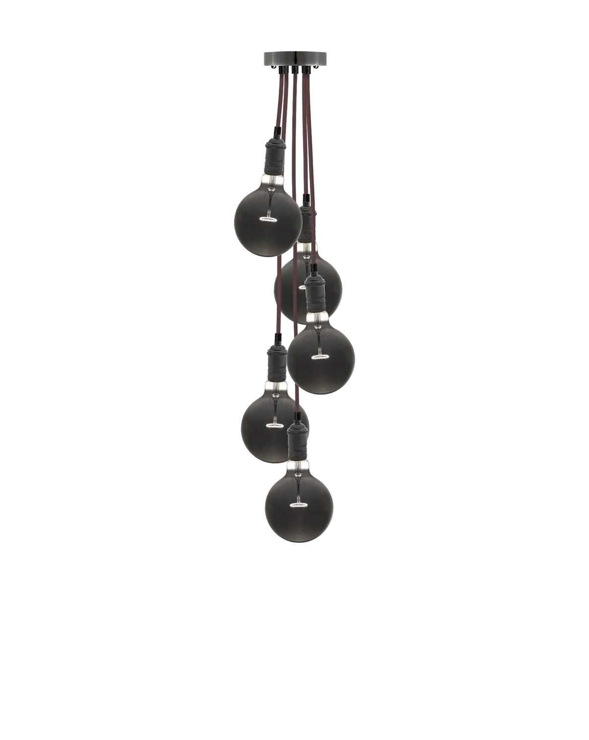 Cluster Chandelier - Staggered: Taupe and Smoke