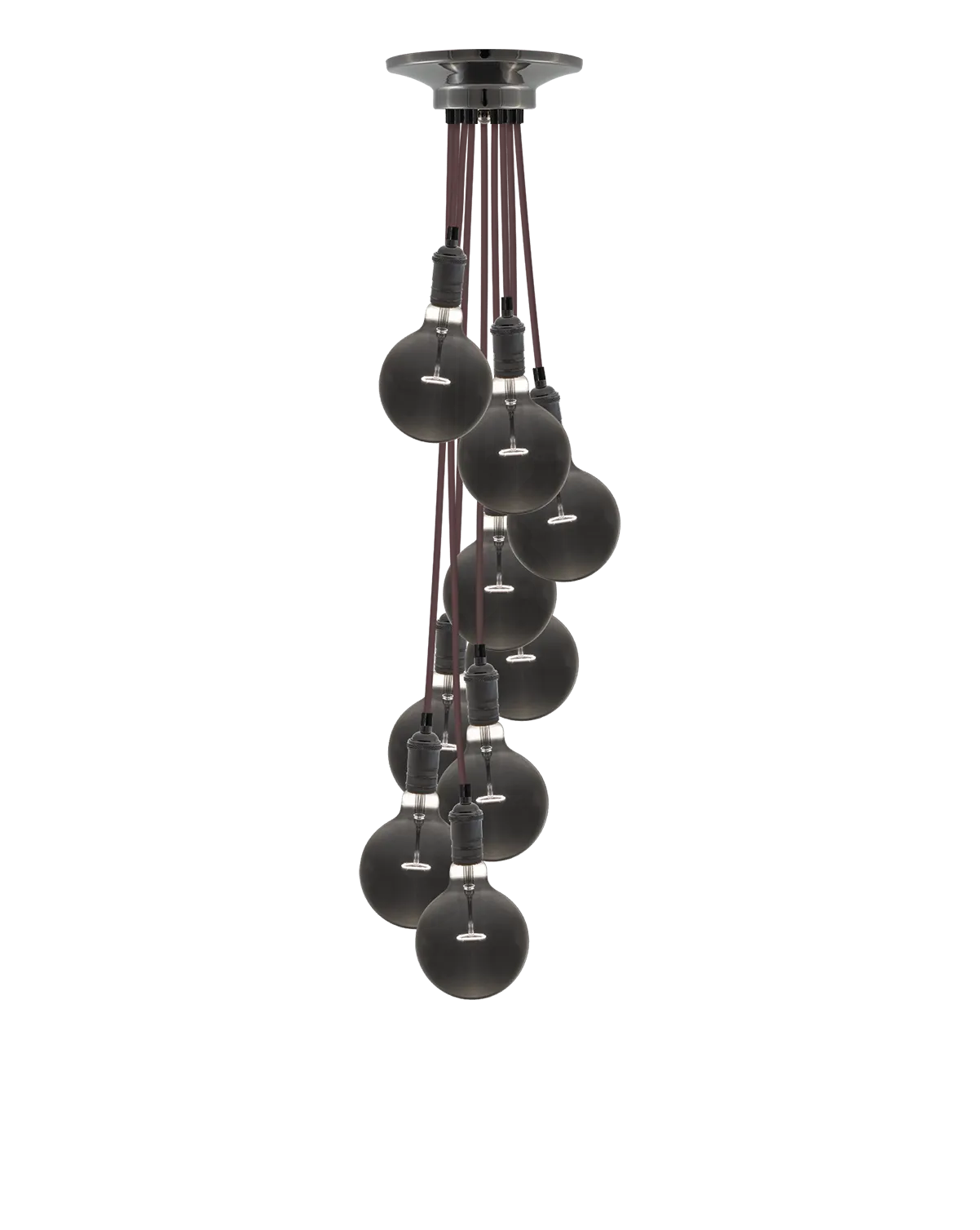 Cluster Chandelier - Staggered: Taupe and Smoke