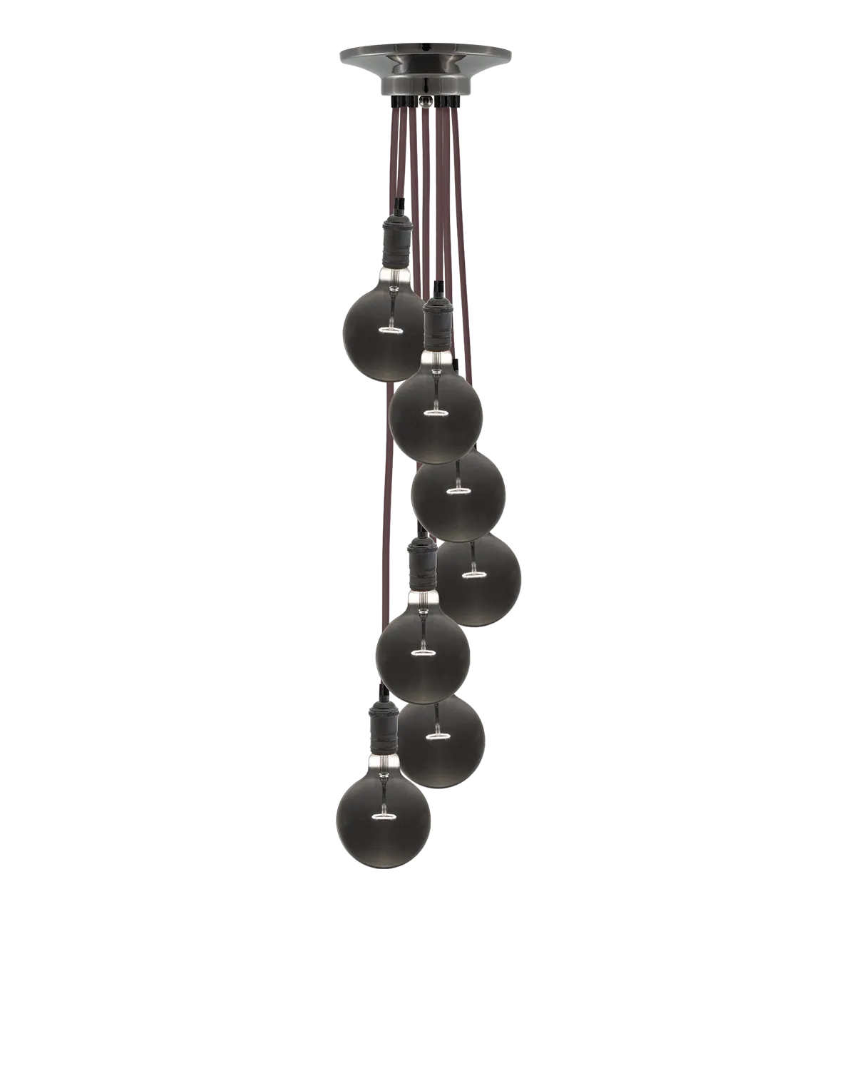 Cluster Chandelier - Staggered: Taupe and Smoke