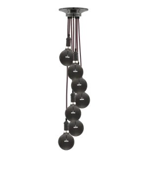 Cluster Chandelier - Staggered: Taupe and Smoke