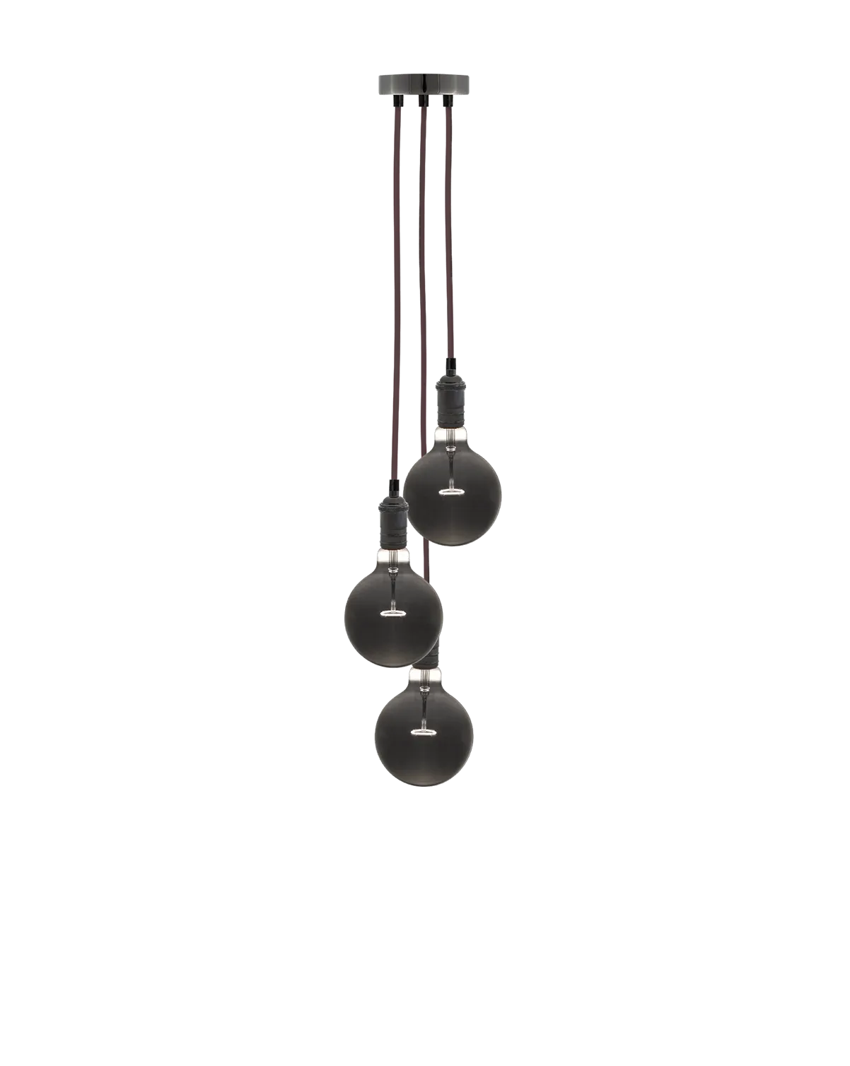 Cluster Chandelier - Staggered: Taupe and Smoke