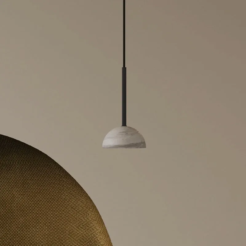 Contemporary Marble Dome Pendant