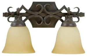 Craftmade Lighting 10915 AG2 Two Light Bath Vanity Wall Mount in Aged Bronze Finish