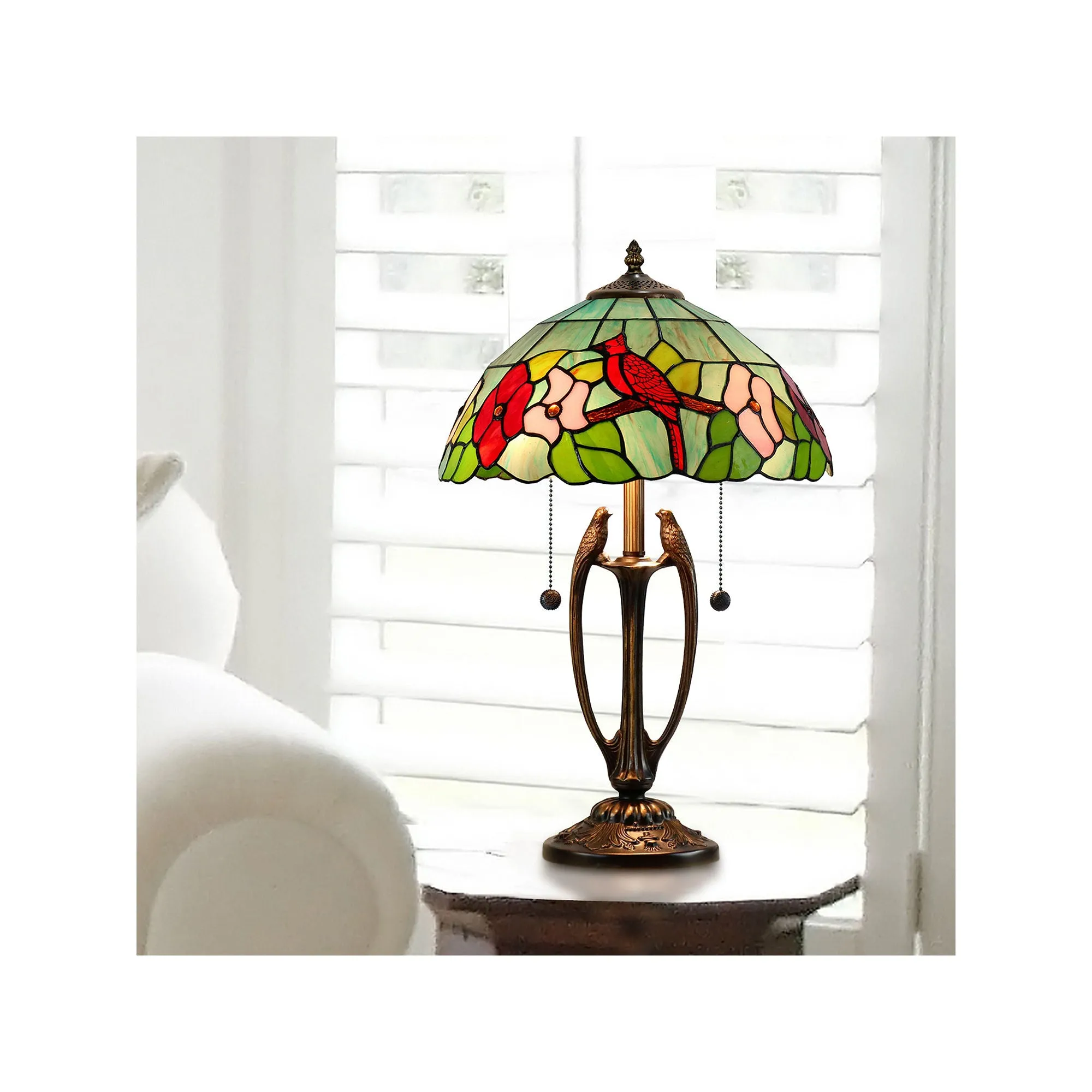 Dale Tiffany 21.5" Buttercup Tiffany Table Lamp - GREEN ONE SIZE