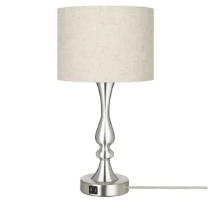 DEWENWILS Modern Touch Control Table Lamp 3 Way Dimmable with 2 USB Ports for Living Room Bedroom Bulb Include
