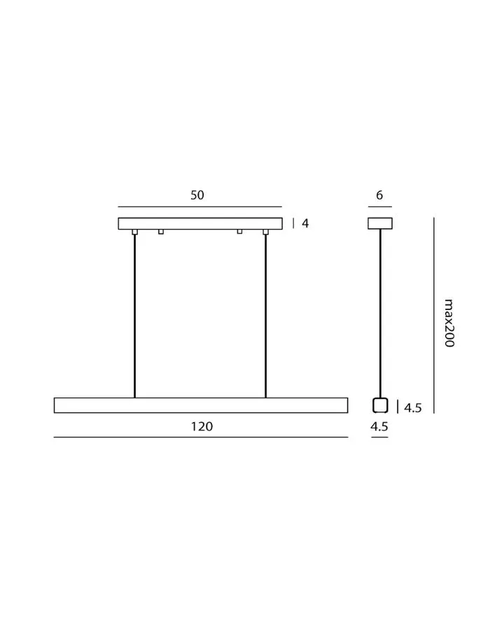 Dimmable Aluminium Linear LED Pendant Light | Two Finishes