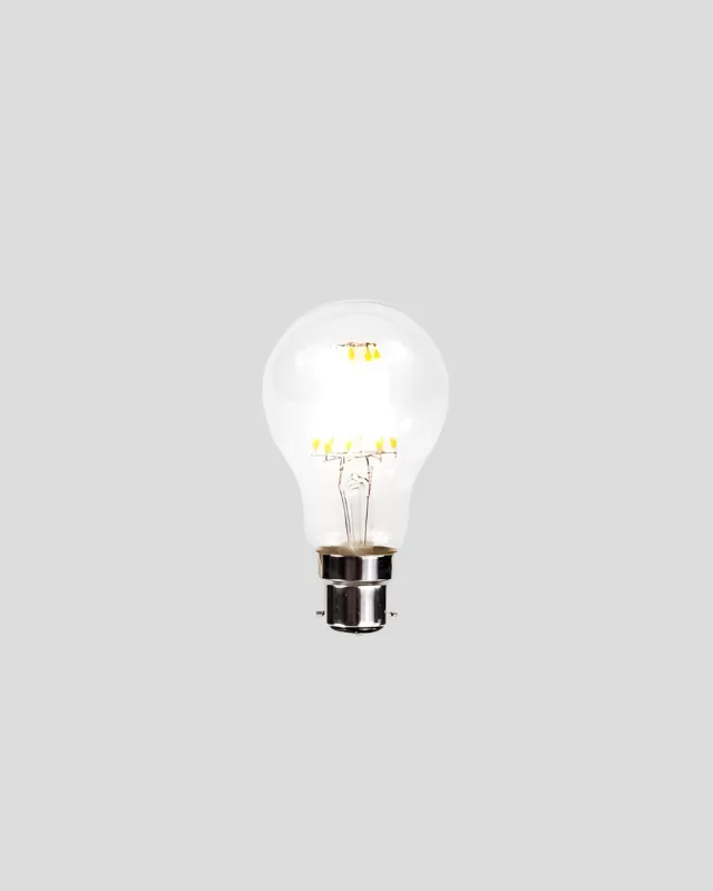 Dimmable B22 LED | A60 | 6W | 2200K