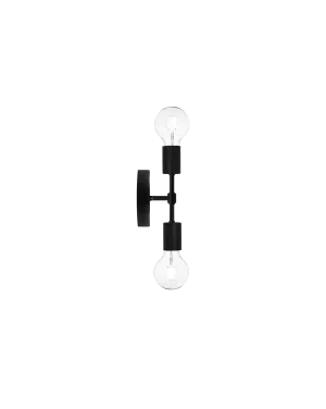 Double Wall Sconce: Black