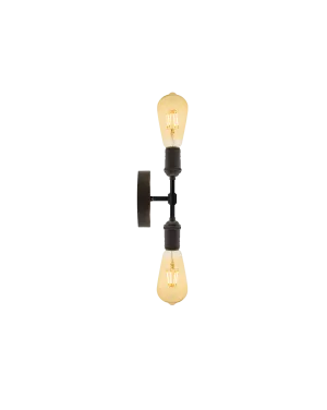Double Wall Sconce: Bronze and Black