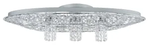 Eglo Lighting 91555A Stelaria Collection Nine Light Oval Flush Ceiling Mount in Polished Chrome Finish