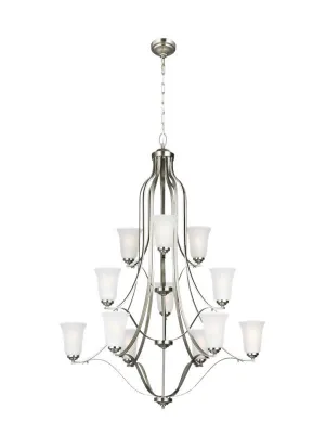 Emmons Collection - Twelve Light Chandelier | Finish: Brushed Nickel - 3139012EN3-962